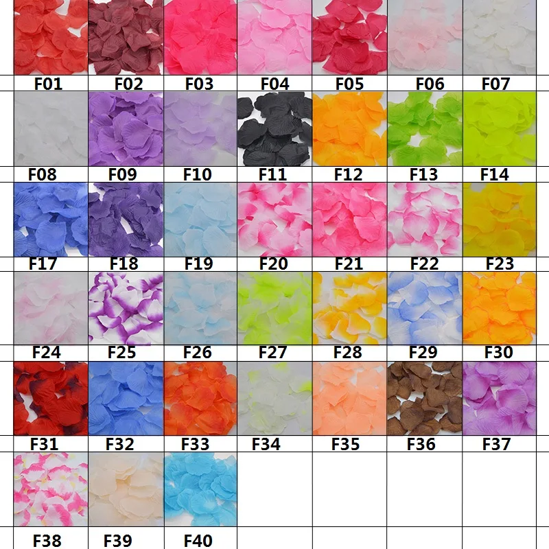 

1000Pcs/Lot 5cm DIY Artificial Flowers Petals Silk Rose Petals Leaves Wedding Decoration Party Decor Festival Table Decor