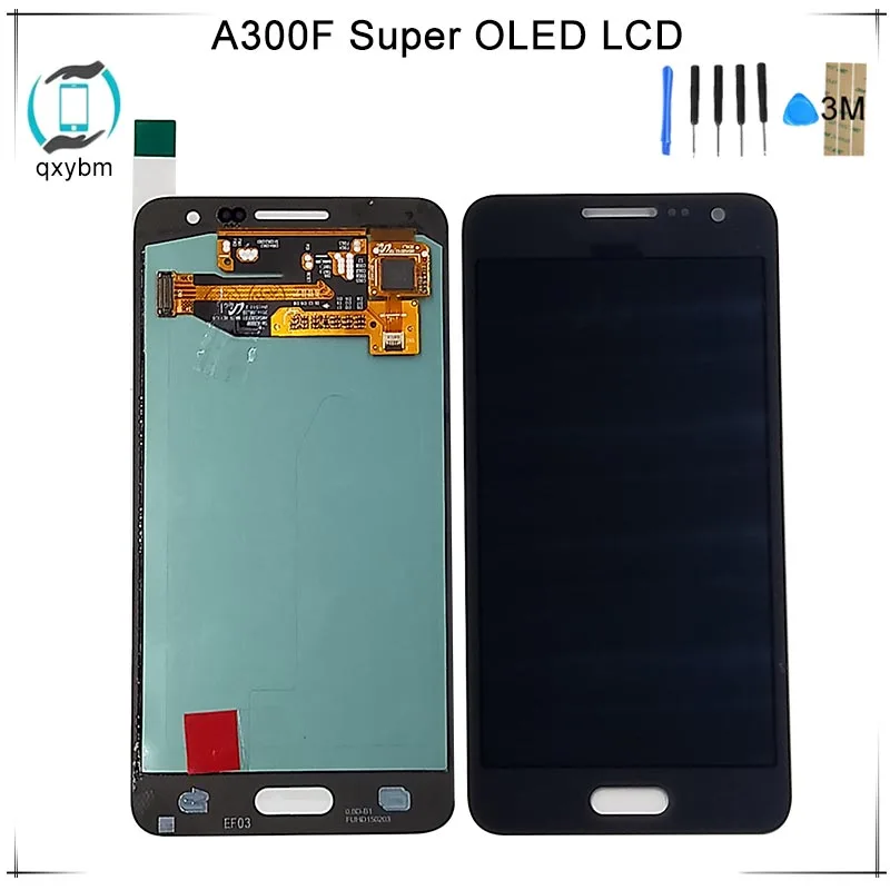 

Super OLED 4.5" For SAMSUNG For Galaxy A3 2015 A300 A300F LCD Display Touch Screen Digitizer Replacement with free 3M Sticker