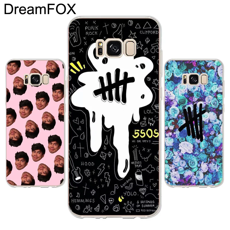 DREAMFOX K004 5 Seconds Of Summer Soft TPU Silicone Case Cover For Samsung Galaxy Note S 6 7 8 9 Edge Plus Grand Prime |