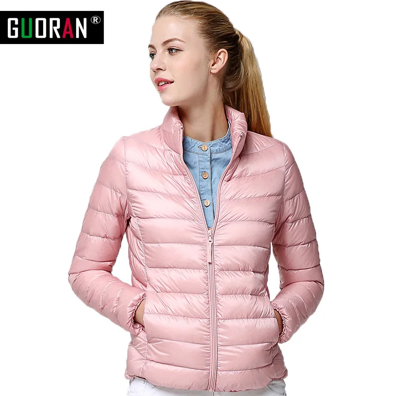 

90% real whie duck down coat women down jackets parka winter 2016 warm overcoat 18 colours slim female Light Down Jackets