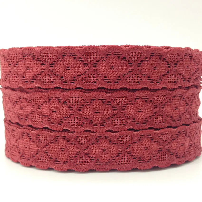 5Yards 5/8 Lace trim elastic bands DIY Headband Girls Ponytails decoration Accessories