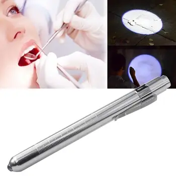 

SKYWOLFEYE Mini LED Flashlight First Aid Torch Lamp Powerful Medical Pen Light Portable Emergency Camping Light Silver Wholesale