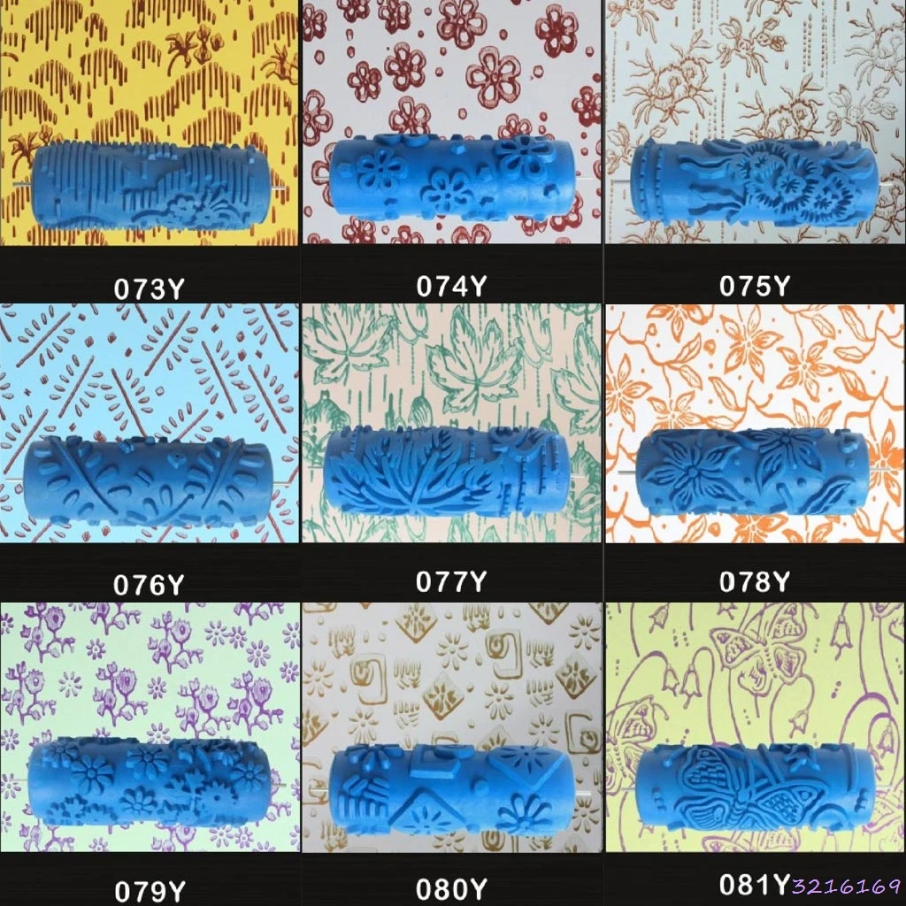 5 "тисненая краска ролик рукав стена текстура трафарет кисть узор Декор узор 001Y-103Y