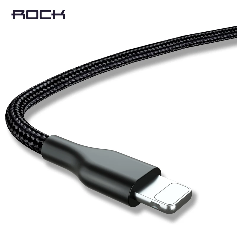 صخرة كابل يو اس بي لفون 5 5 S 6 6 S 7 8 زائد XS ماكس XR X USB كابل شحن ونقل بيانات تزامني ل باد هواتف الايزو المحمولة شاحن الحبل