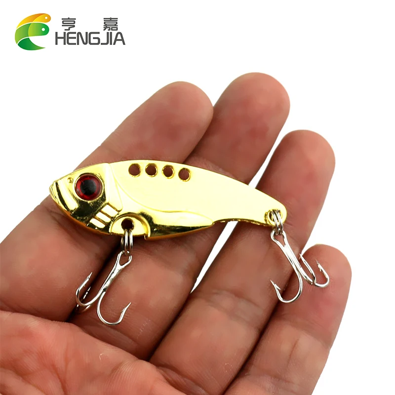 HENGJIA 1Pcs 5cm 11g Metal Spoon Mini Fishing Lure Bass Crank Bait VIB