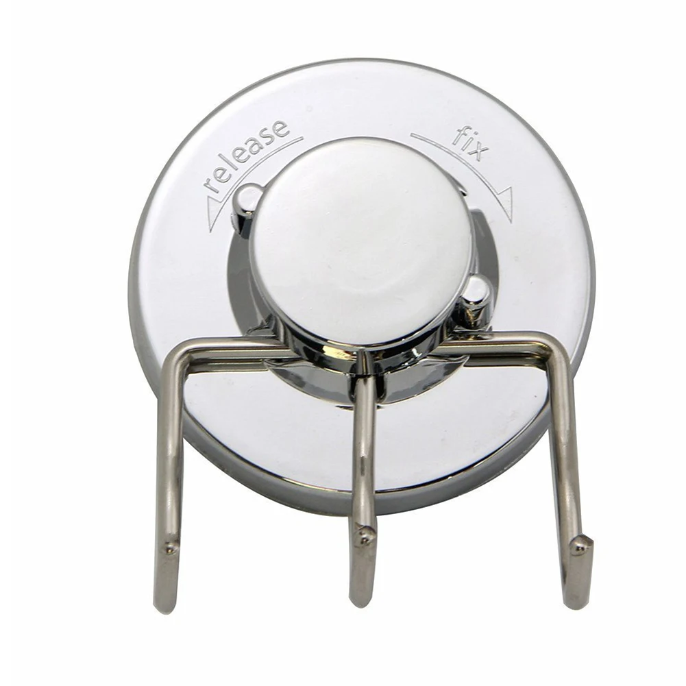 1x Vacuum Stainless Steel Suction Cup Hook,Triple Hooks Wall Hook,Bath