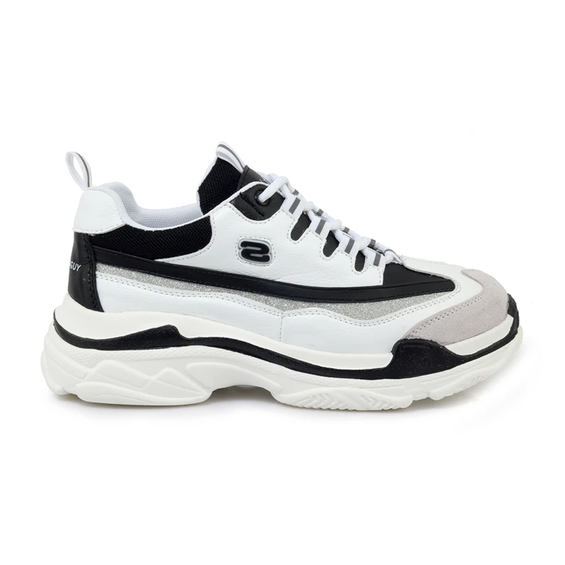 À Flambant 35 39 Noir Printemps Patckwork Neuf blanc Appartements Lacets Cuir Sarairis Femme Décontracté Bout Taille Chaussures Arrondi En Populaire Véritable xCeBdor