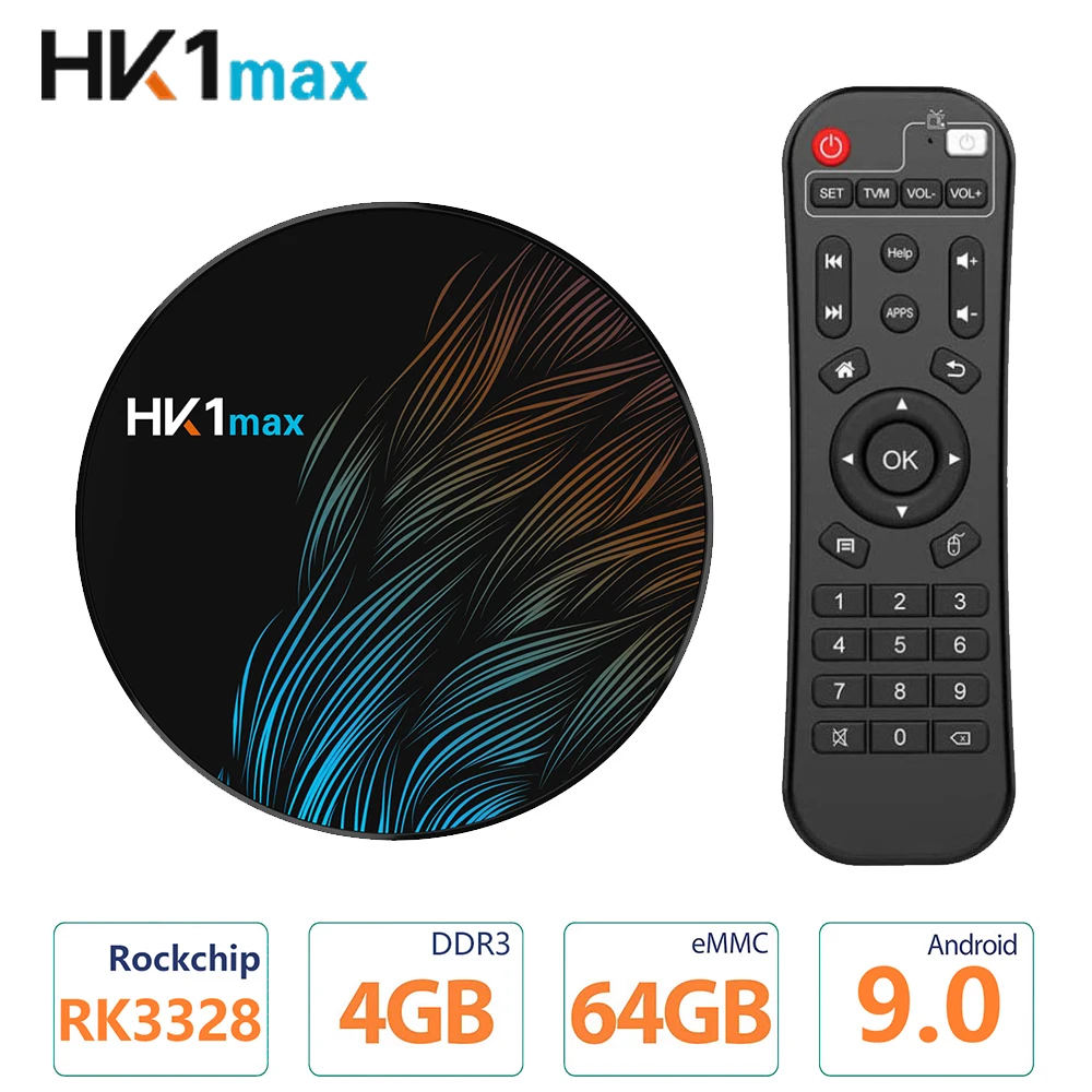 Оригинальный HK1 Max Smart TV Box Android 9 0 4 Гб 64 RK3318 медиаплеер 4K Wifi Google Play Netflix