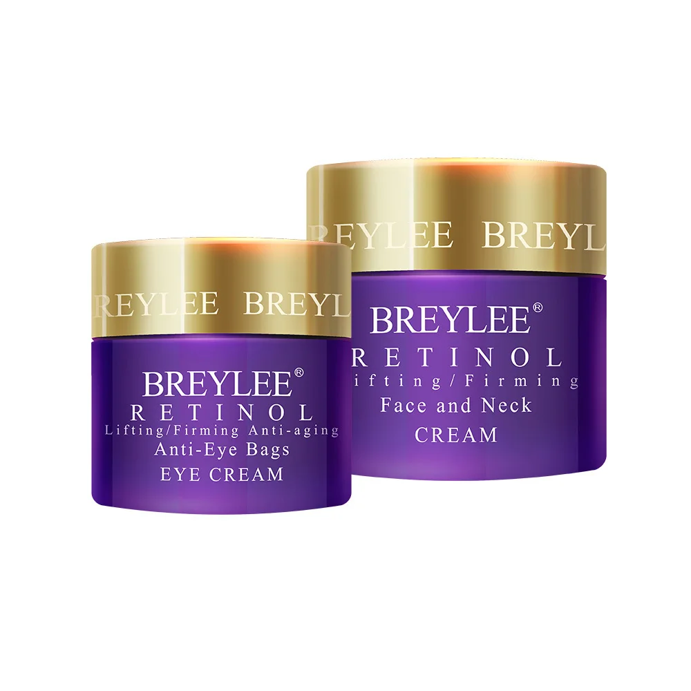 BREYLEE Retinol, антивозрастной укрепляющий набор, сыворотка для лица, крем для лица, крем для глаз, для удаления тонкой линии морщин, увлажняющий, подтягивающий уход за кожей - Вес нетто: Face and Eye Cream