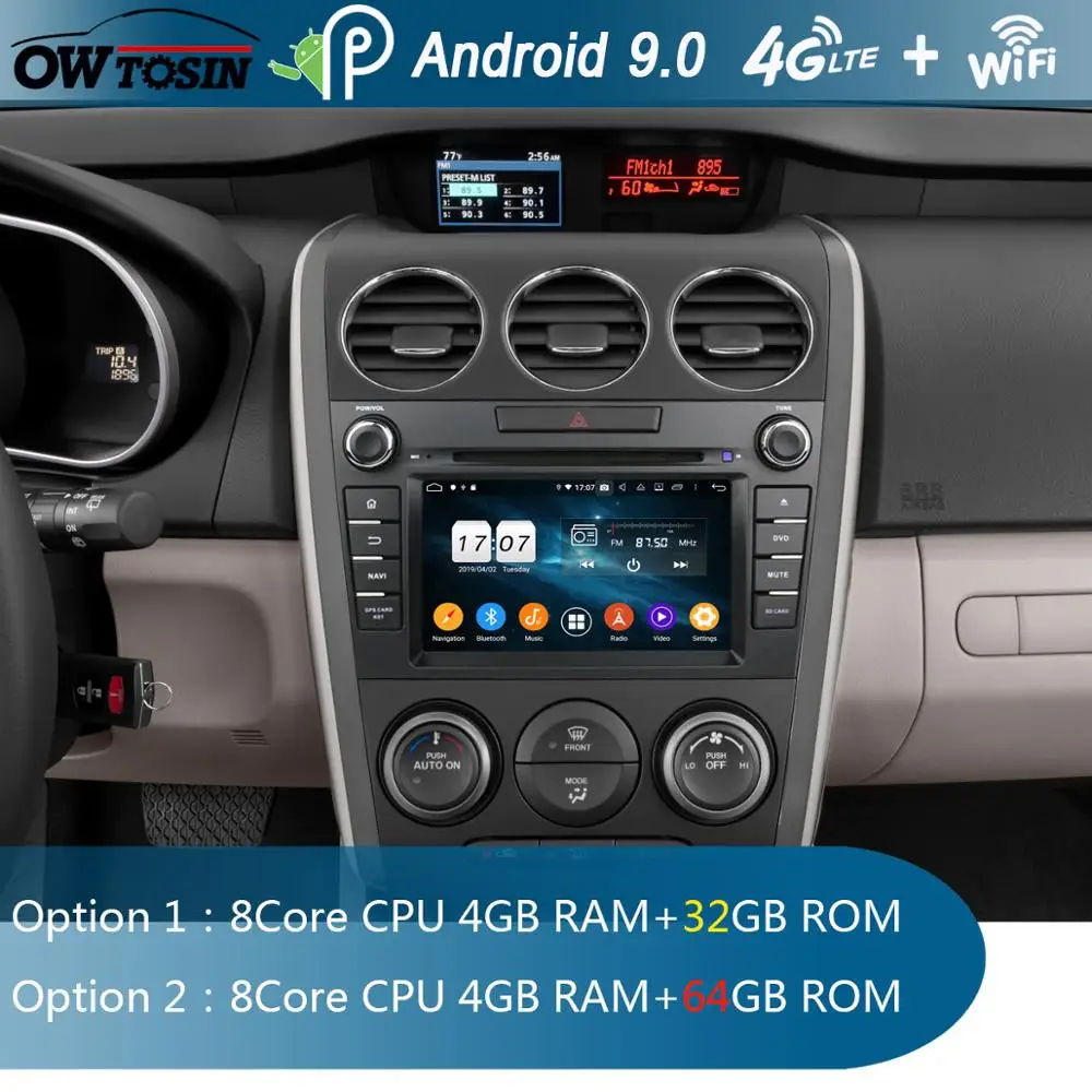 Автомагнитола с восьмиядерным процессором 7 &quotIPS 4 Гб ОЗУ + 64 ПЗУ Android 9 0 DVD радио GPS