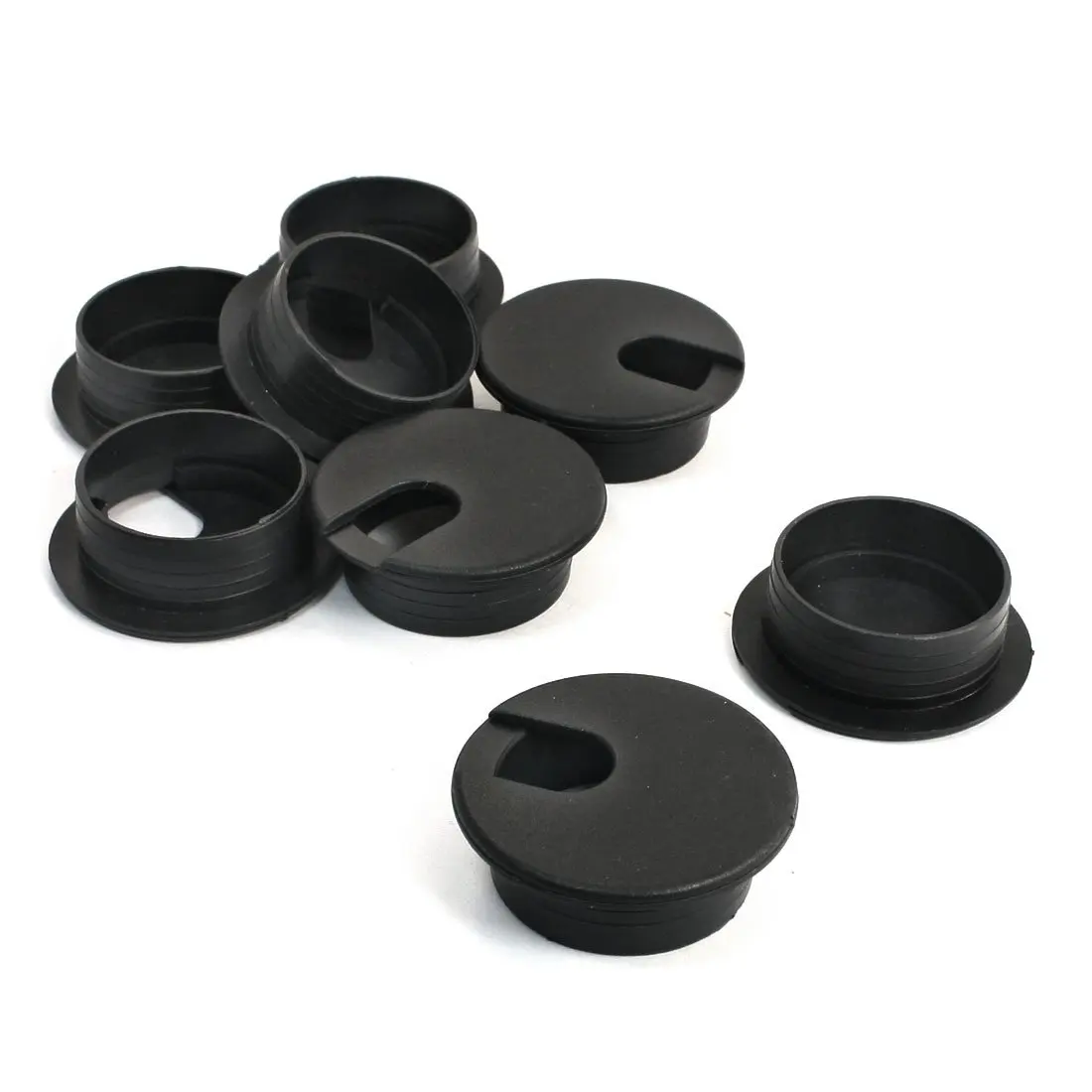 

Round Plastic Computer Desk Cable Grommet Hole Cover 35mm 8Pcs