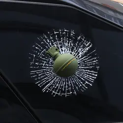 Aliauto автомобильные аксессуары 3D автомобиля Стикеры PUBG игровой реквизит Drop Box гранаты попал в окно наклейка для Volkswagen Ford Focus audi BMW