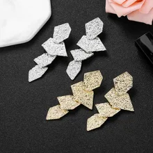 Fashion Women Earrings 2020 Vintage Geometric Earrings For Women Charm Metal Dangle Statement Earrings Jewelry Accessories Gift kiss me brand statement earrings 2017 geometric synthetic stone alloy vintage earrings for women fashion jewelry