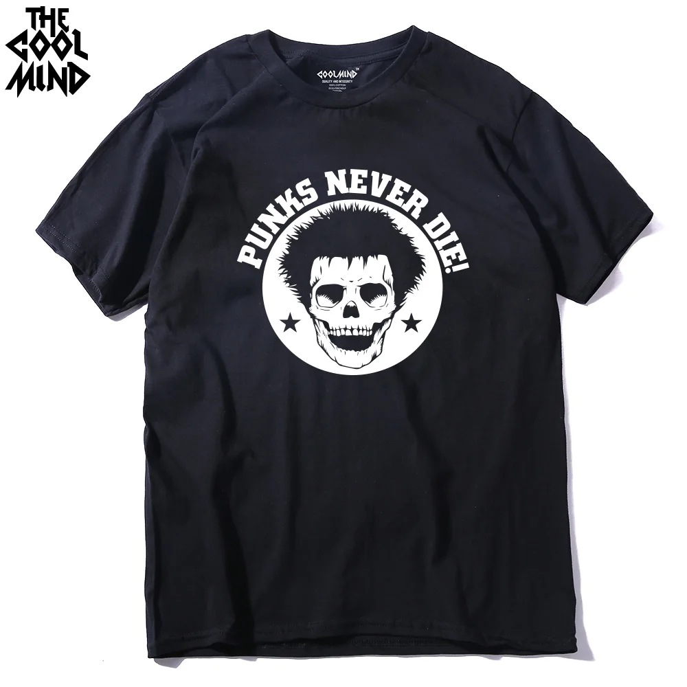 

COOLMIND SK0216A 100% cotton casual skull printed men T shirt o neck short sleeve cool men t-shirt tops tee shirts tshirt men