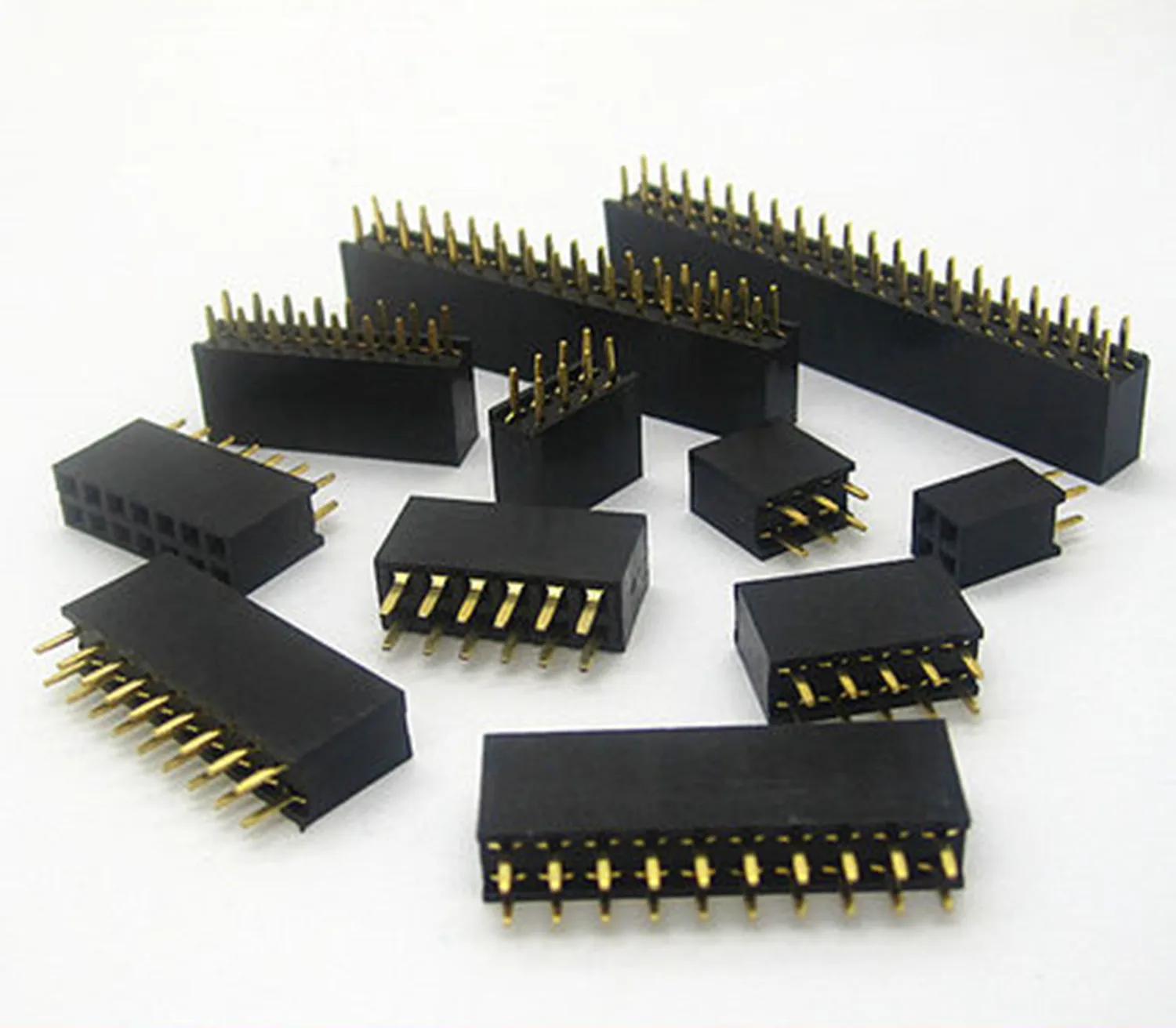 2x2 3 4 5 6 7 8 9 10 11 12 13 14 15 16 17 18 20 25 40Pin Pitch 2 54mm Double Row Stright Female 
