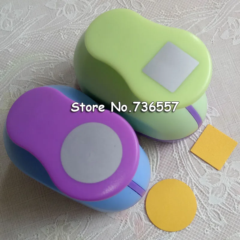 2pcs circle square shape craft punch set Punch Craft Scrapbooking school Paper Puncher eva hole