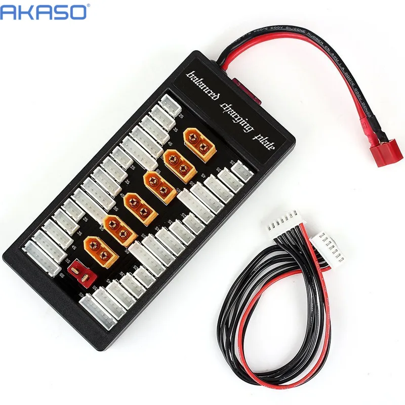 AKASO iMAX B6 ЖК-экран цифровой RC Lipo NiMh батарея баланс зарядное устройство+ XT60/T вилка адаптер плата 2-6S+ 12 В 6A адаптер питания
