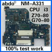 Abdo AILG1 NM-A331 материнская плата для Lenovo G70-70 Z70-80 G70-80 ноутбук материнская плата Процессор i3 5010U GT920M 2G тесты работы