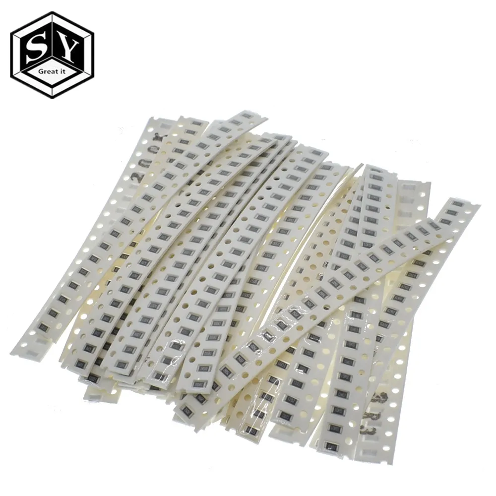 

Great IT 0603 0805 1206 SMD Resistor Kit Assorted Kit 1ohm-1M ohm 1% 33valuesX 20pcs=660pcs Sample Kit