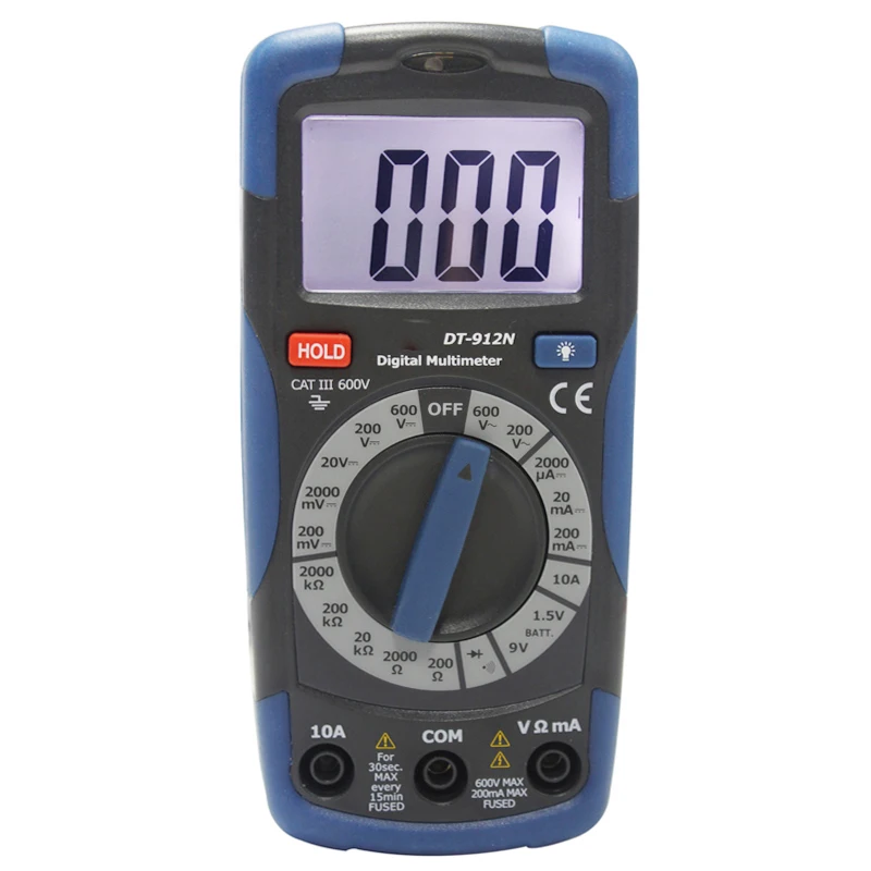digital multimeter tester digital electrical Current voltage resistance tester DT 912Nin