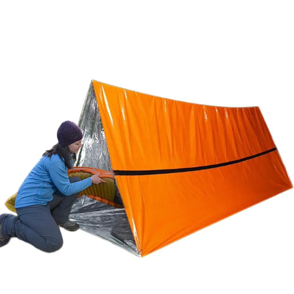 Orange Emergency Insulation Blanket Sleeping Bag Emergency Survival