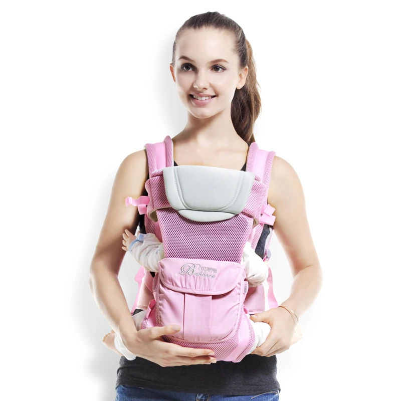 New Design 0 30 Months Breathable Front Facing Baby Carrier 4 in 1 Infant Comfortable Sling ...