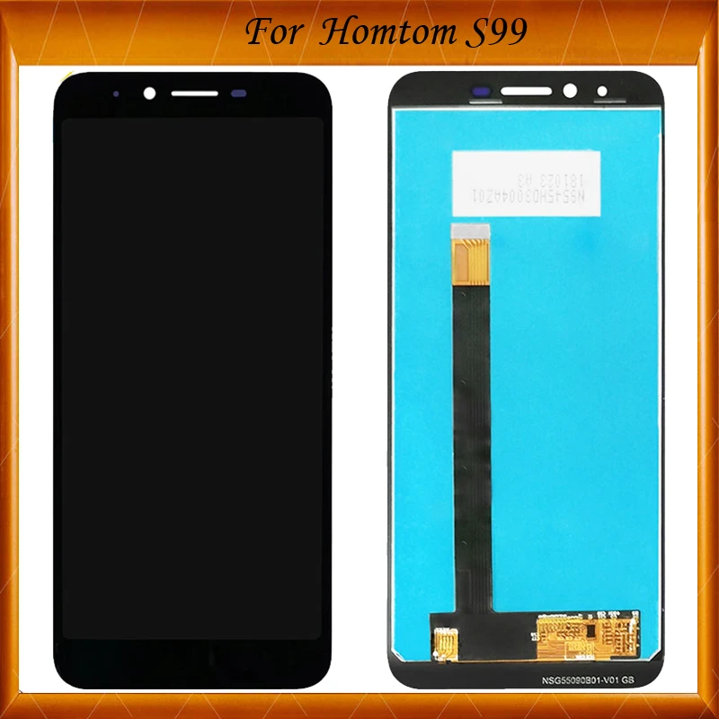 

Black For Homtom S99 LCD Display and Touch Screen Digitizer Assembly Replacement For 5.5" Homtom S99 Phone