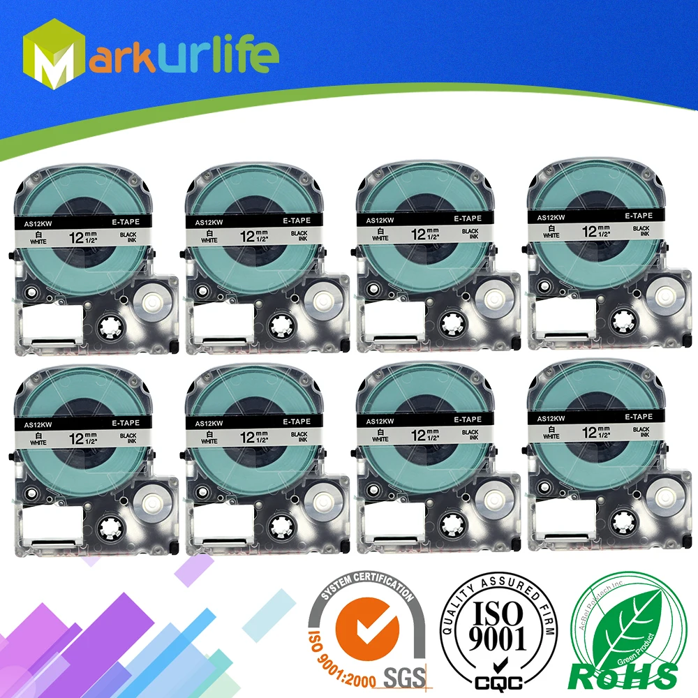 8 шт./лот анимационная лента для KINGJIM/Epson SS12KW этикетка Carytridge совместимая с EPSON LW-300 (12