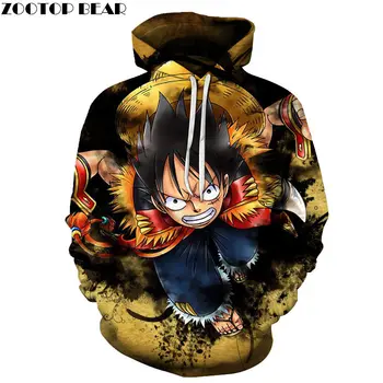 

Hot One Piece 3D Printed Sweatshirt Men Hoodie Tracksuit Pullover Autumn Hoody Streetwear Hooded Coat Brand Dropship ZOOTOP BEAR