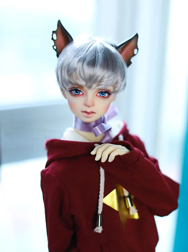 Кукольные волосы BJD светло-серебристые серые Короткие искусственные из мохера