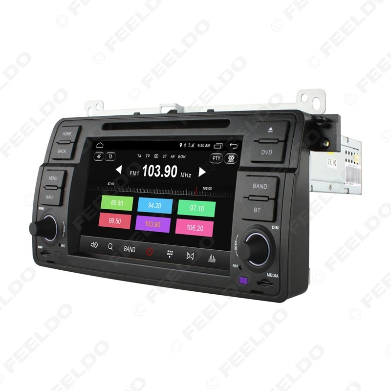 Top FEELDO 7" Android 6.0 (64bit) DDR3 2G/32G/4G LTE Octa Core Car DVD GPS Radio Head Unit For BMW 3 Series E46/MG ZT/Rover 75/M3 1