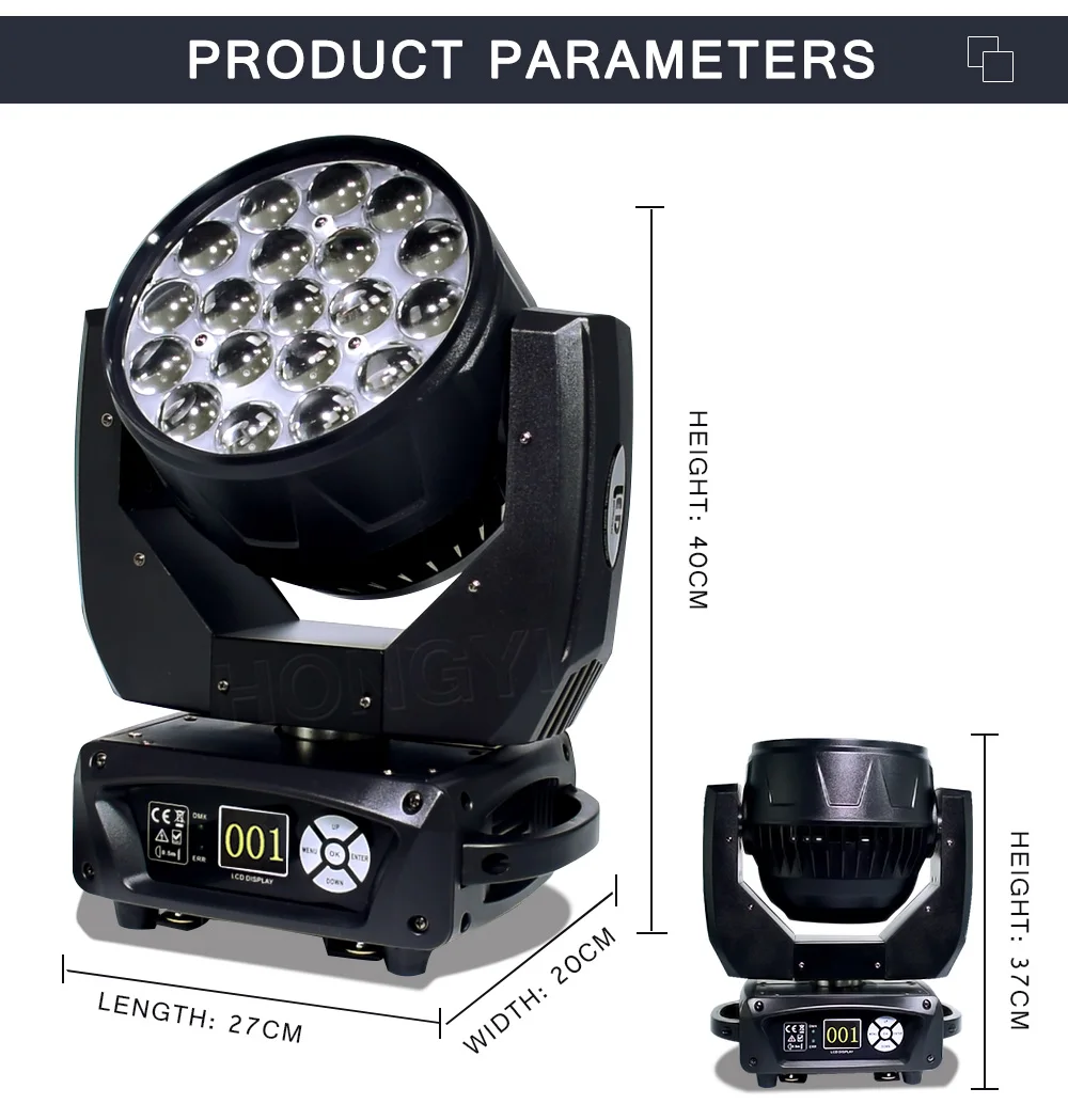 Movendo a Cabeça Efeito para dj 19x15 w Levou Zoom Luz Lavagem Rgbw Luz 10 Cheap Efeito de Iluminação de palco