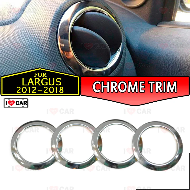 

Chrome trim air deflector for Lada Largus 2012-2018 4 pcs | set car styling chromium interior decoration accessories