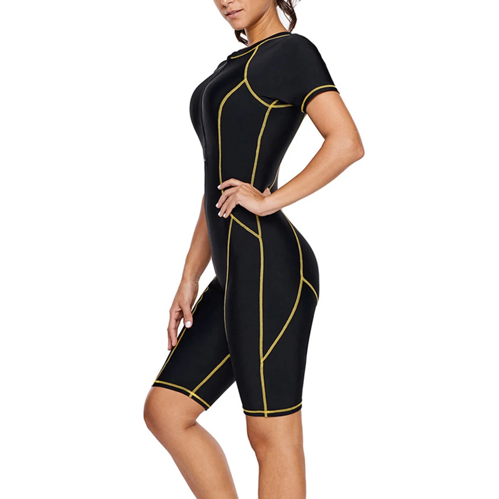 الشاطئ النساء السود ملابس السباحة الصيف اللون كتلة بذلة البريدي الجبهة قصيرة الأكمام التجفيف السريع الاستحمام الغوص واحدة قطعة تصفح الشاطئ النساء السود ملابس السباحة الصيف اللون كتلة بذلة البريدي الجبهة قصيرة الأكمام التجفيف السريع الاستحمام الغوص واحدة قطعة تصفح