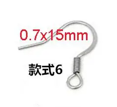 50pcs Hypoallergenic Surgical Stainless Steel Multi Design Blank Earring Wire Fish Hooks for DIY Earring Jewelry Making Findings - Цвет: 6