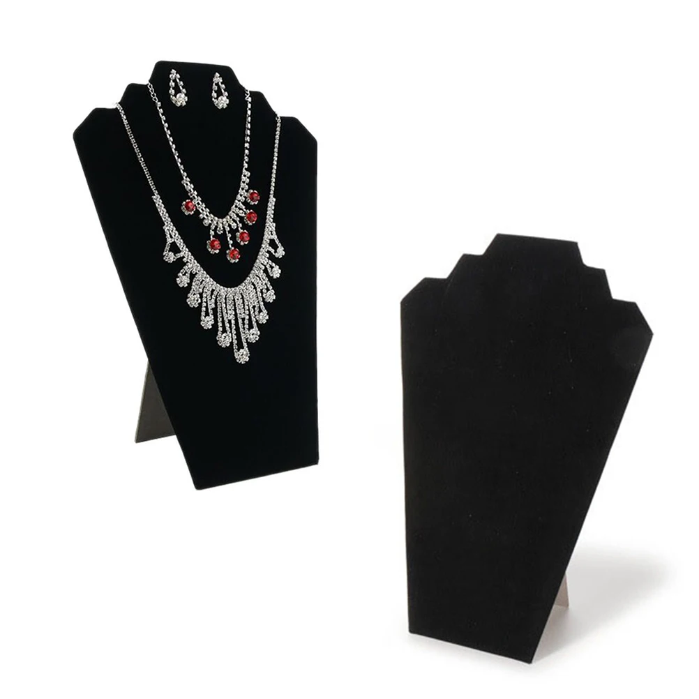 Black Jewelry Necklace Display Stand Neck Chain Holders Jewelry Bust