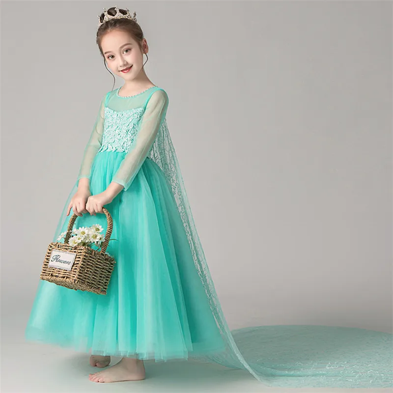 

2019 Infant Toddler Elegant Pageant Tulle Lace Dresses for Weddings First Communion Children Girls Model Show Evening Prom Dress