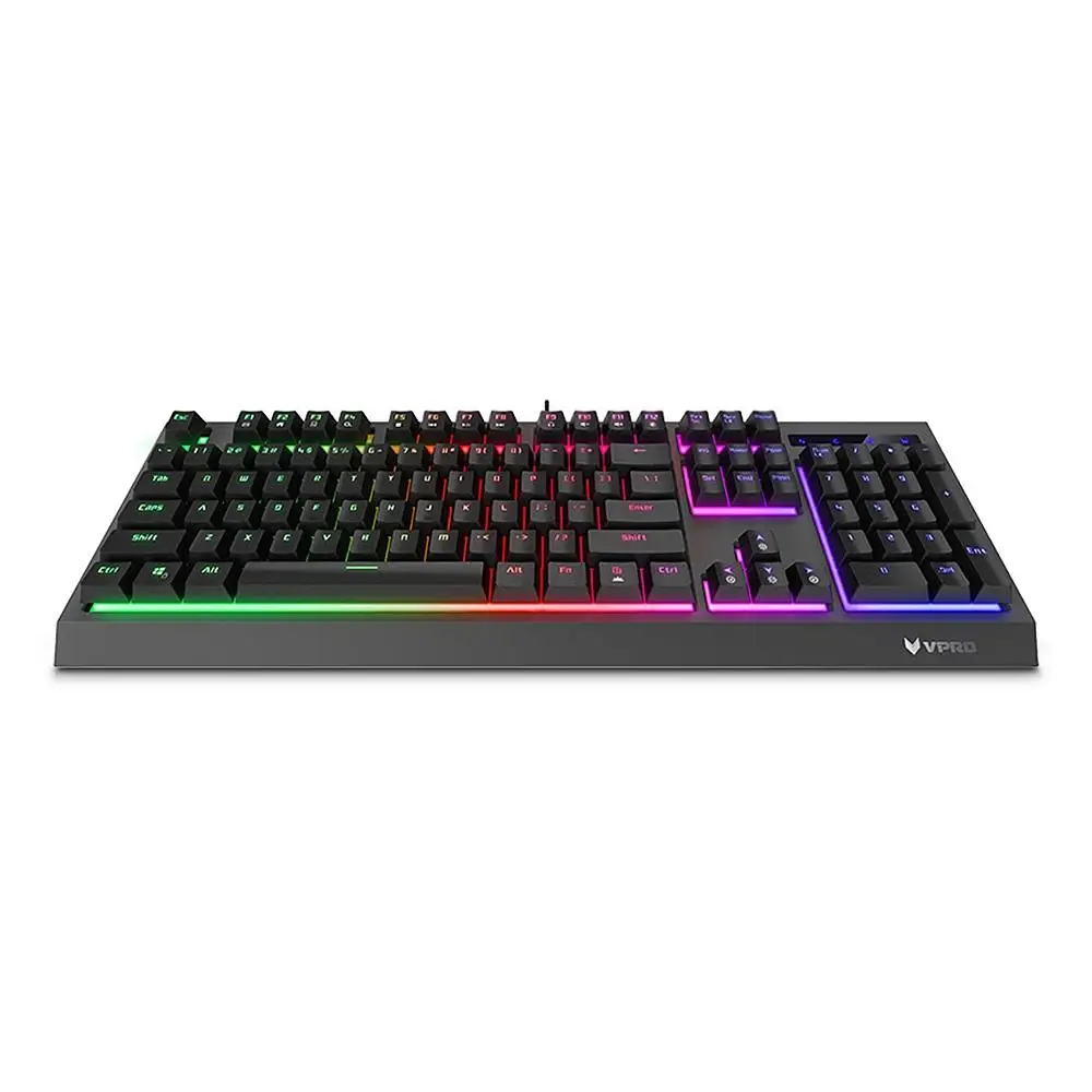 Проводная игровая клавиатура Rapoo V52S с подсветкой двухцветная зеленым