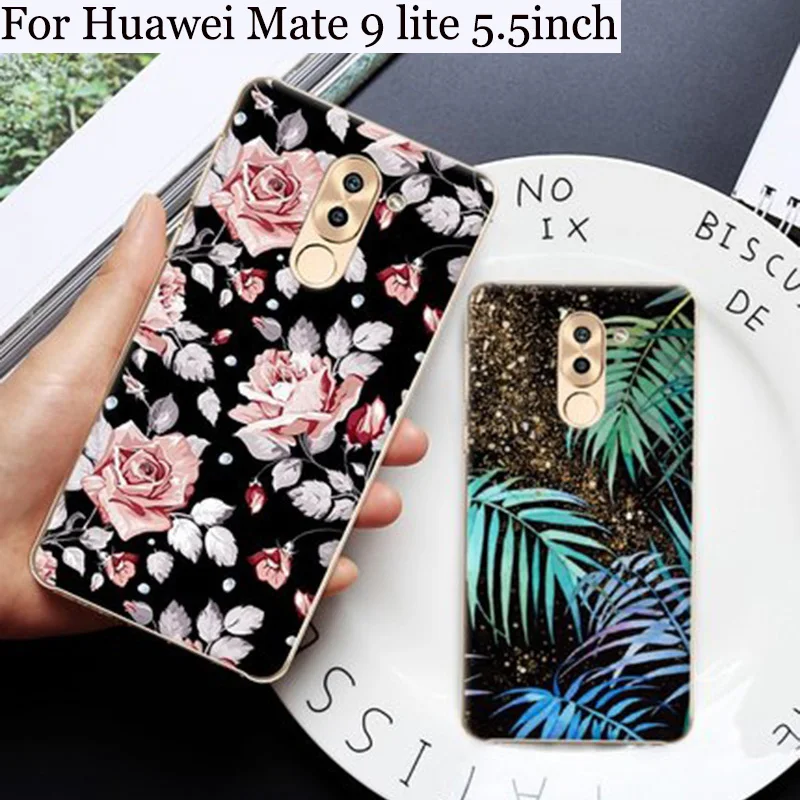 Чехол для Huawei Mate 9 lite жесткий чехол с милым мультяшным рисунком Mate9 задняя крышка