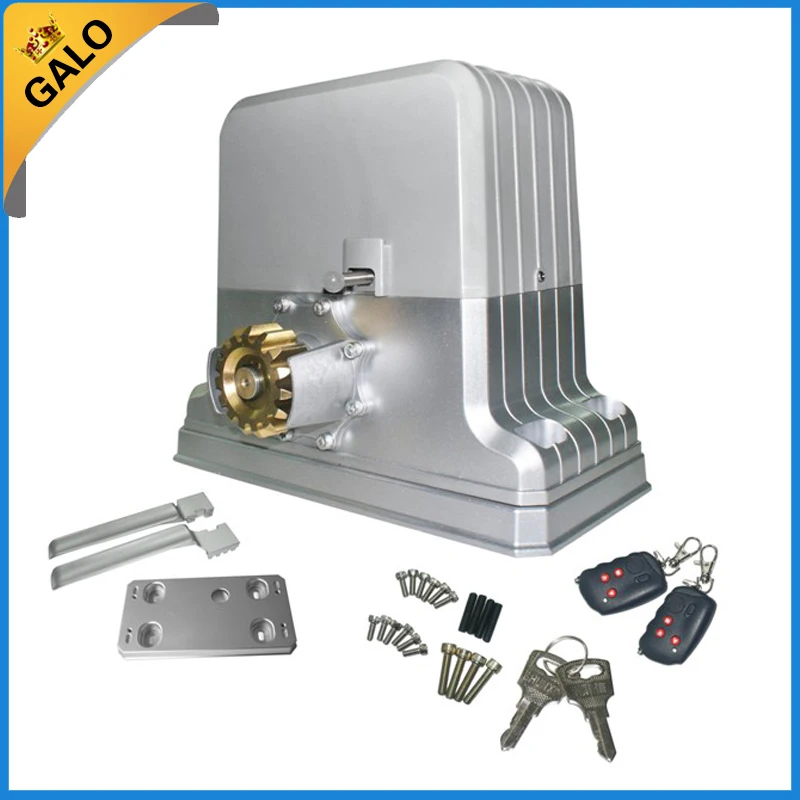 Discount GALO AC110 AC220 Electric rolling/sliding gate actuator motor opener with remote control and alarm system move 1800KG Gate 3