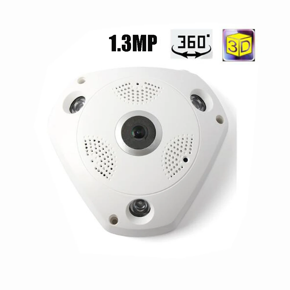 1 шт. беспроводная WIFI панорамная камера 1.3MP 360 градусов рыбий глаз IP сеть CCTV