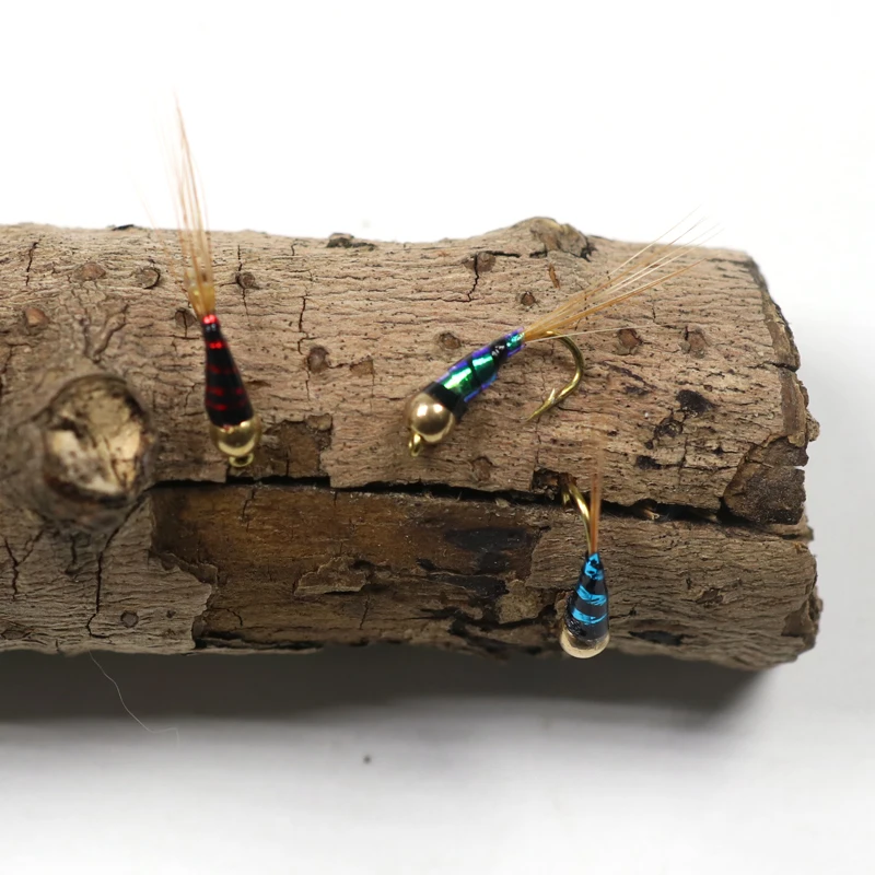 8 قطع 14 النحاس الخرزة حورية ل يطير الصيد السحر الجرس ذبابة الصيد التبعي