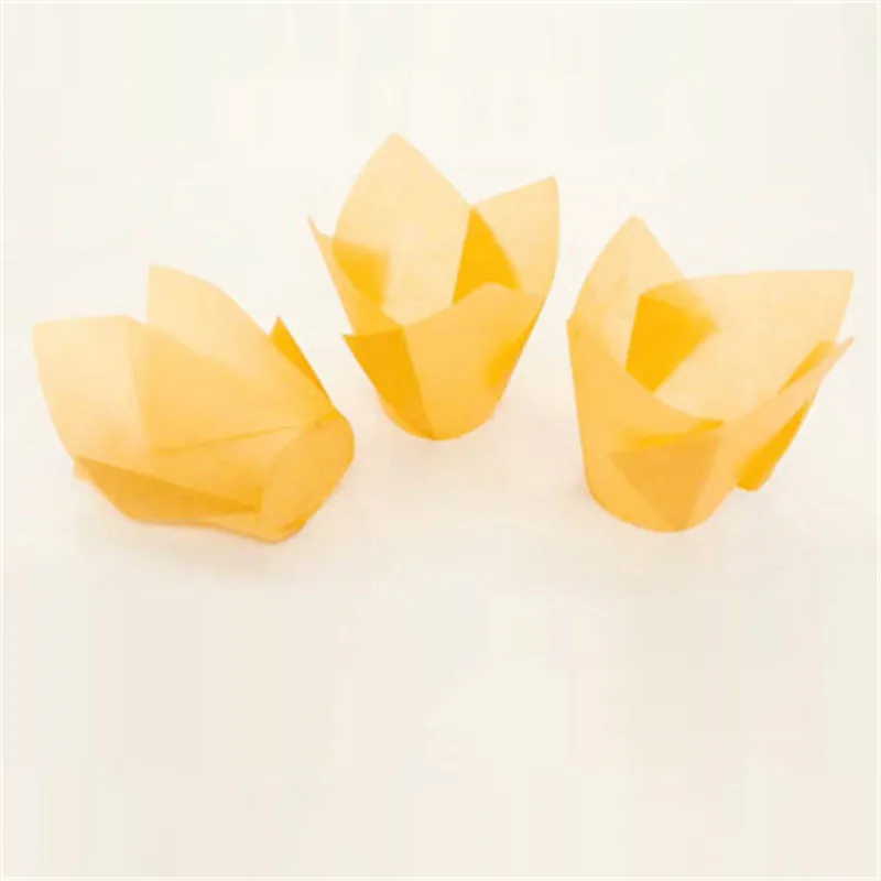 50 Pcs Алюминиевое покрытие, обертка для кексов, лайнер, чашка для выпечки, маслостойкие бумажные стаканчики для кексов, свадебные кассеты, бумажный чехол для кондитерских кексов - Цвет: 50 Pcs