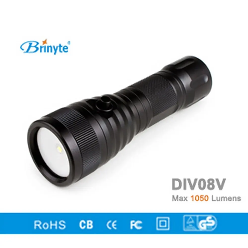 

Brinyte DIV08V LED Video/ Photo Light CREE XML2 1000lm LED Scuba Diving Torch Flashlight 200M Underwater Lamp