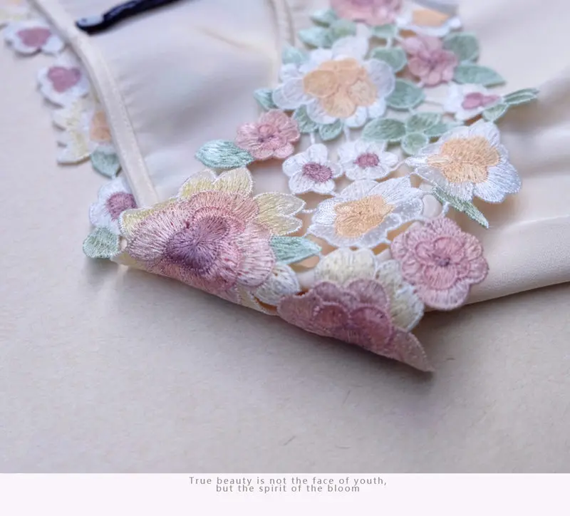 Кружевной воротник 3 цвета цветок DIY кружевная вышивка воротник шитье ремесло декольте отделка украшения