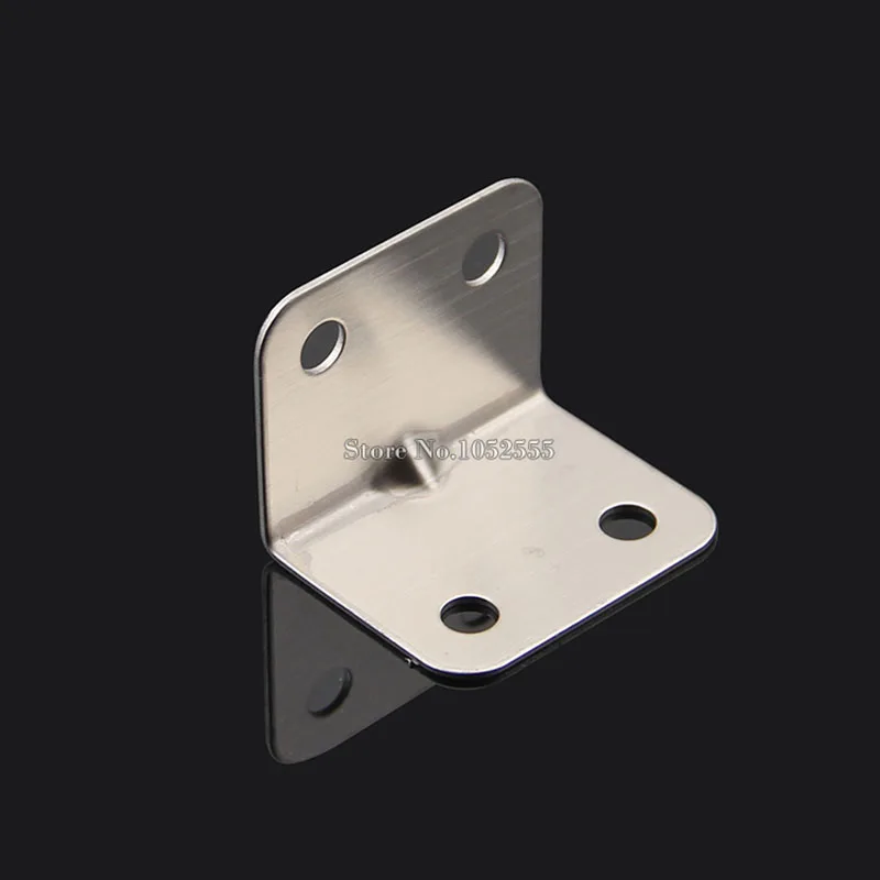 

100pcs 27*27*35mm stainless steel angle Corner bracket L shape frame board shelf support+self-tapping screws accessory K102