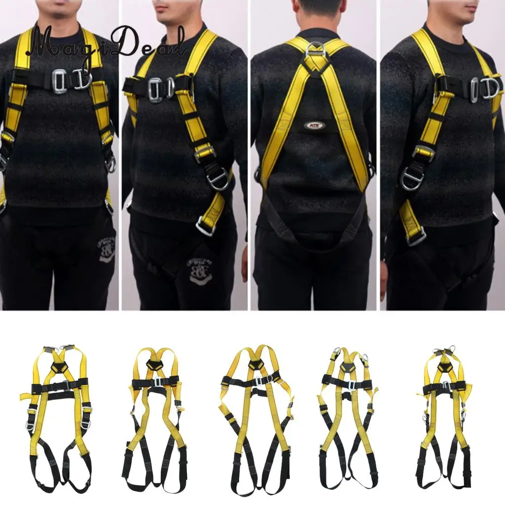 Unisex Rock Climbing Full Body Harness Safety Belt for Men Women Caving Rescue Equipment Gear