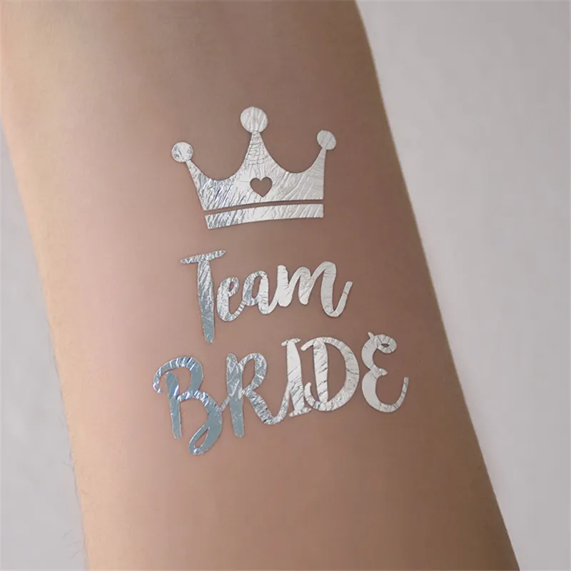 25 шт покрытые серебром Свадебные девичник вечерние команда надпись Bride Tribe чтобы