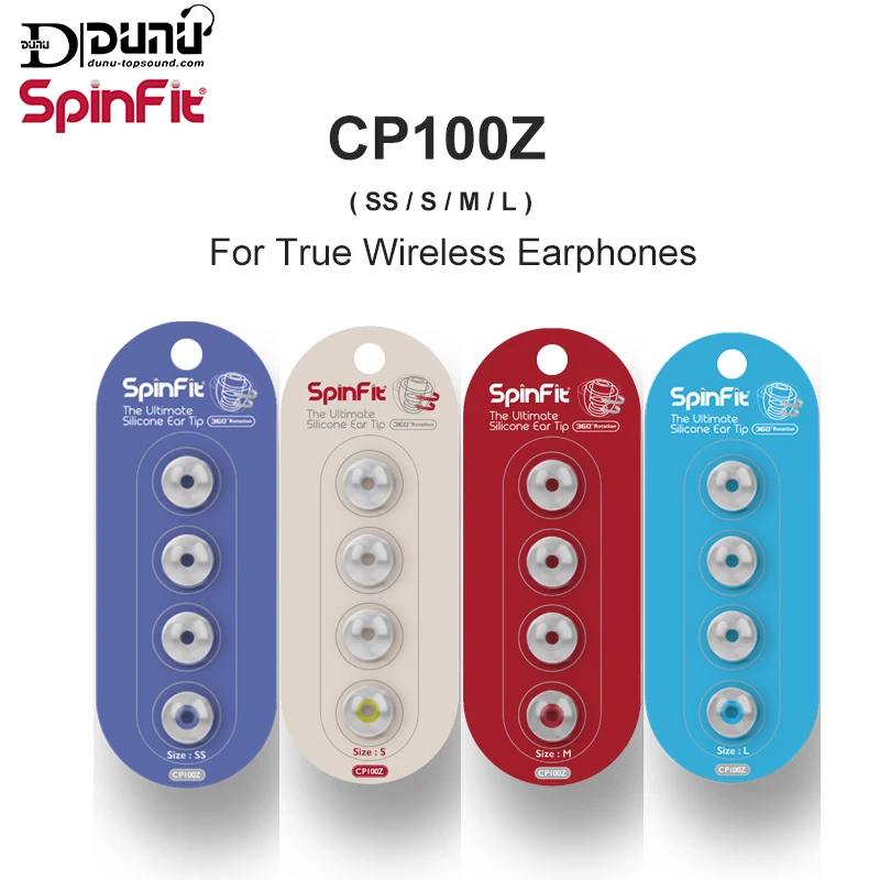 

DUNU SpinFit CP100Z Silicone Ear tips Patented 360 degree Free Rotation for True Wireless Earphone with Charging Box