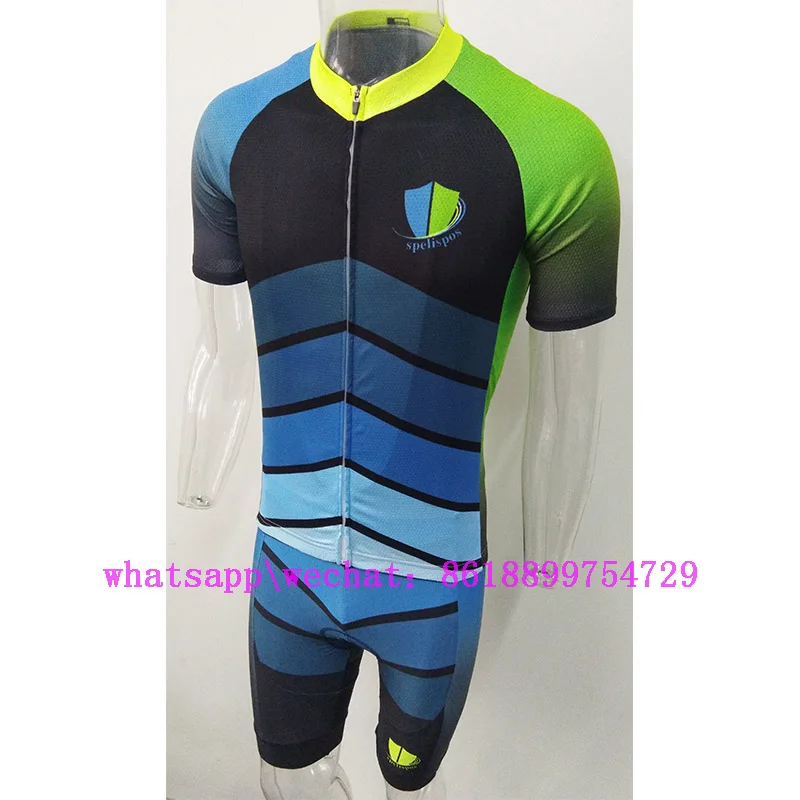 

2019 Fluorescent green blue men bike suits wear summer short sleeve cycling jersey sets ropa ciclismo hombre bib shorts maillot